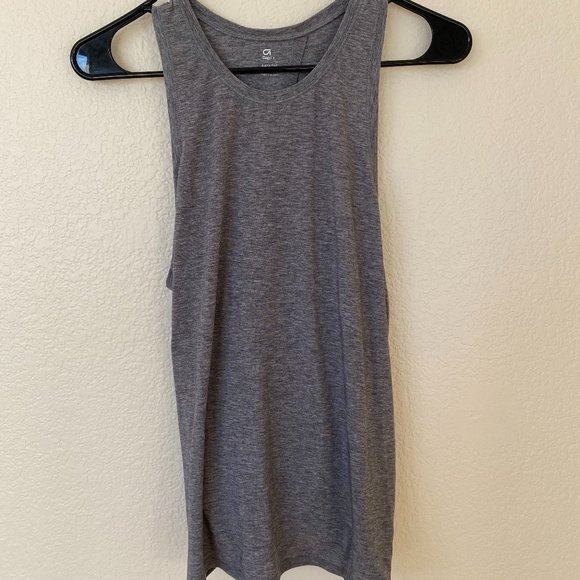 GapFit Gray Breathe Tank Top Back Tie Size XS - Picture 1 of 3